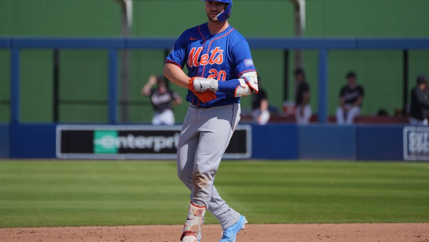 mlb: spring training-new york mets at washington nationals, pete alonso