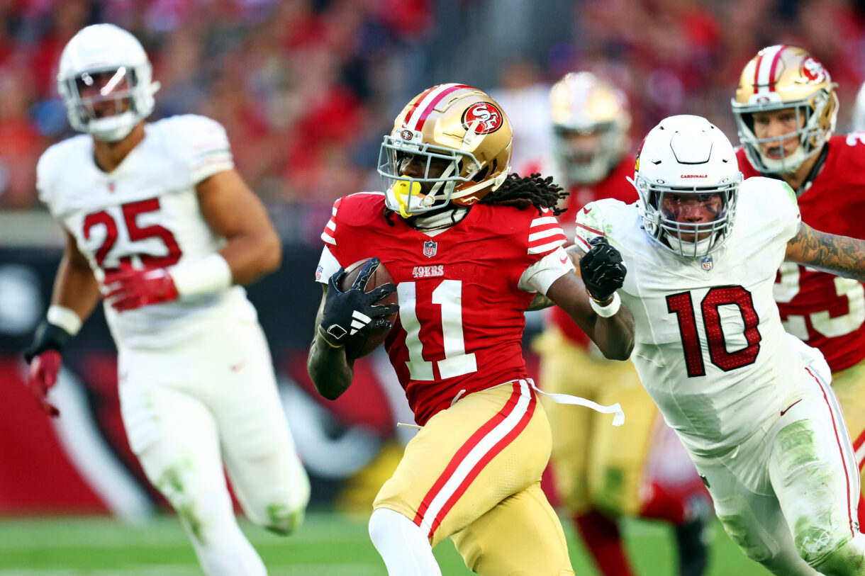 nfl: san francisco 49ers at arizona cardinals, brandon aiyuk, new york giants