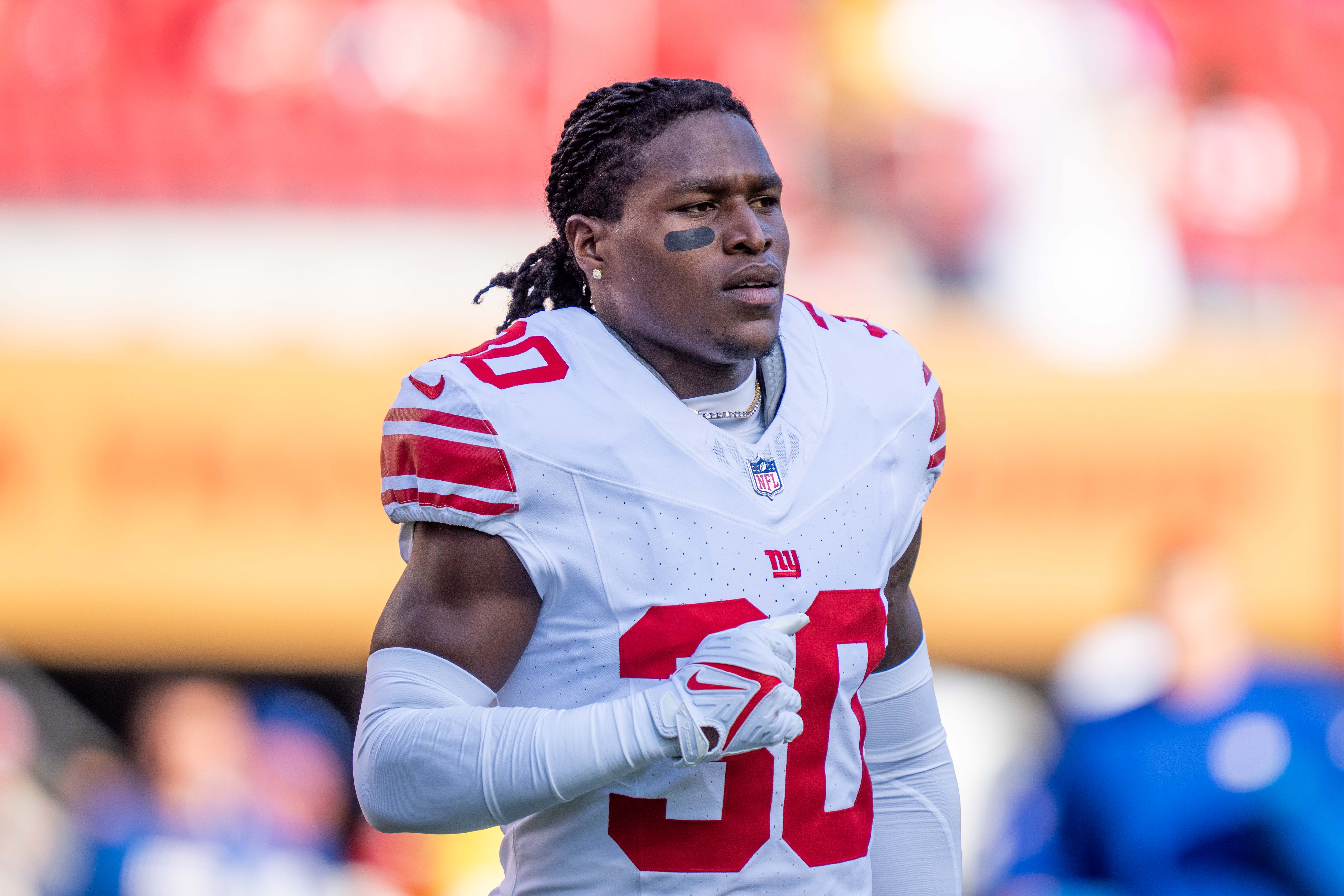 New York Giants cornerback Darnay Holmes (30) before the game against the San Francisco 49ers at Levi's Stadium