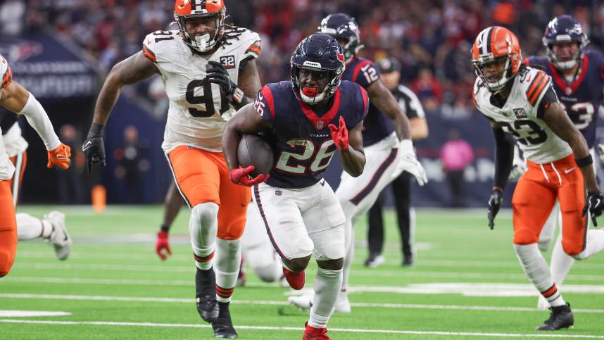 nfl: afc wild card round-cleveland browns at houston texans, devin singletary, new york giants