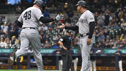 Yankees have another offensive explosion as they take a commanding 15-5 win over the Brewers