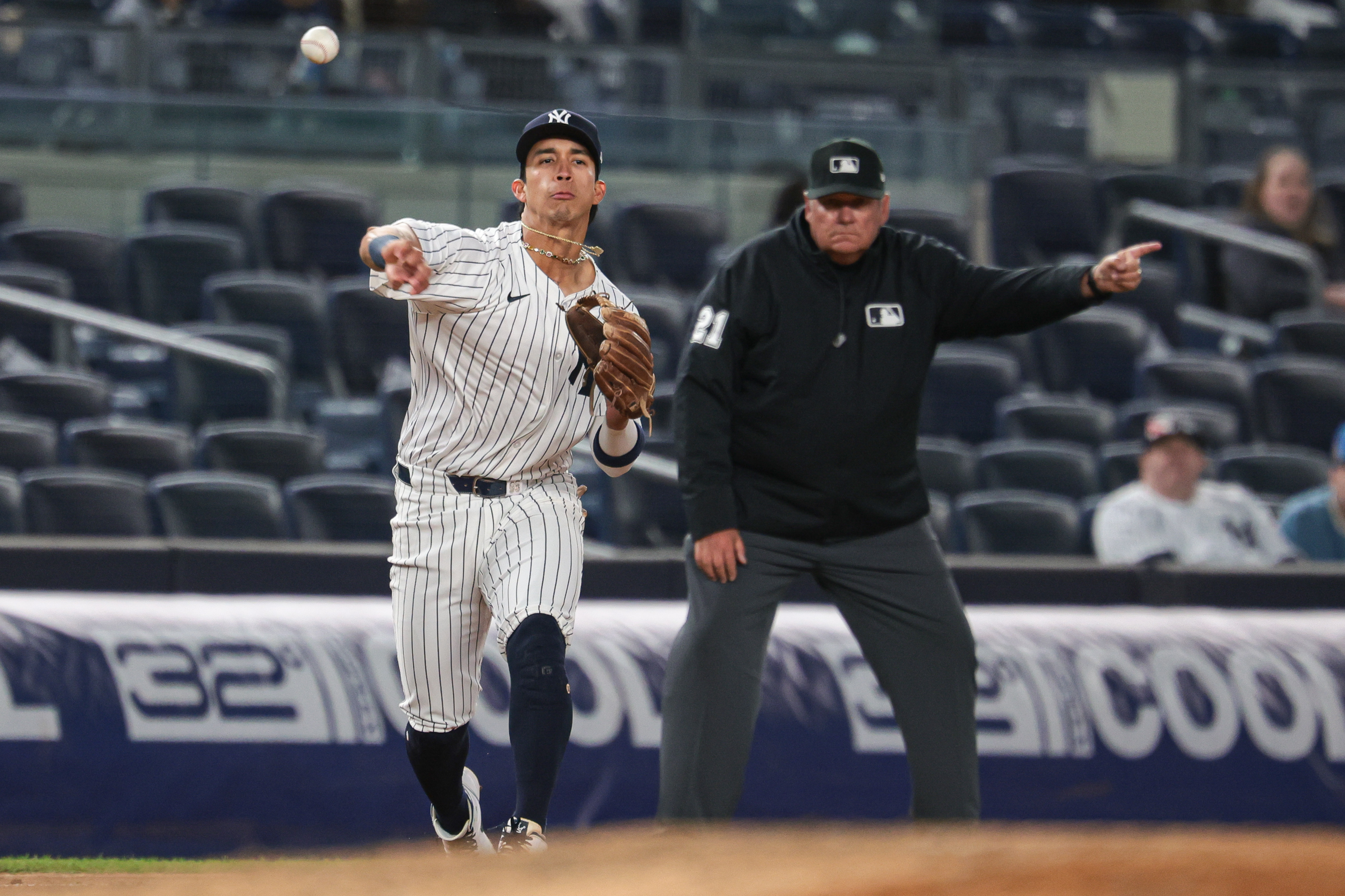 MLB: Oakland Athletics at New York Yankees, oswaldo cabrera