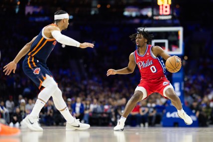 NBA: Playoffs-New York Knicks at Philadelphia 76ers