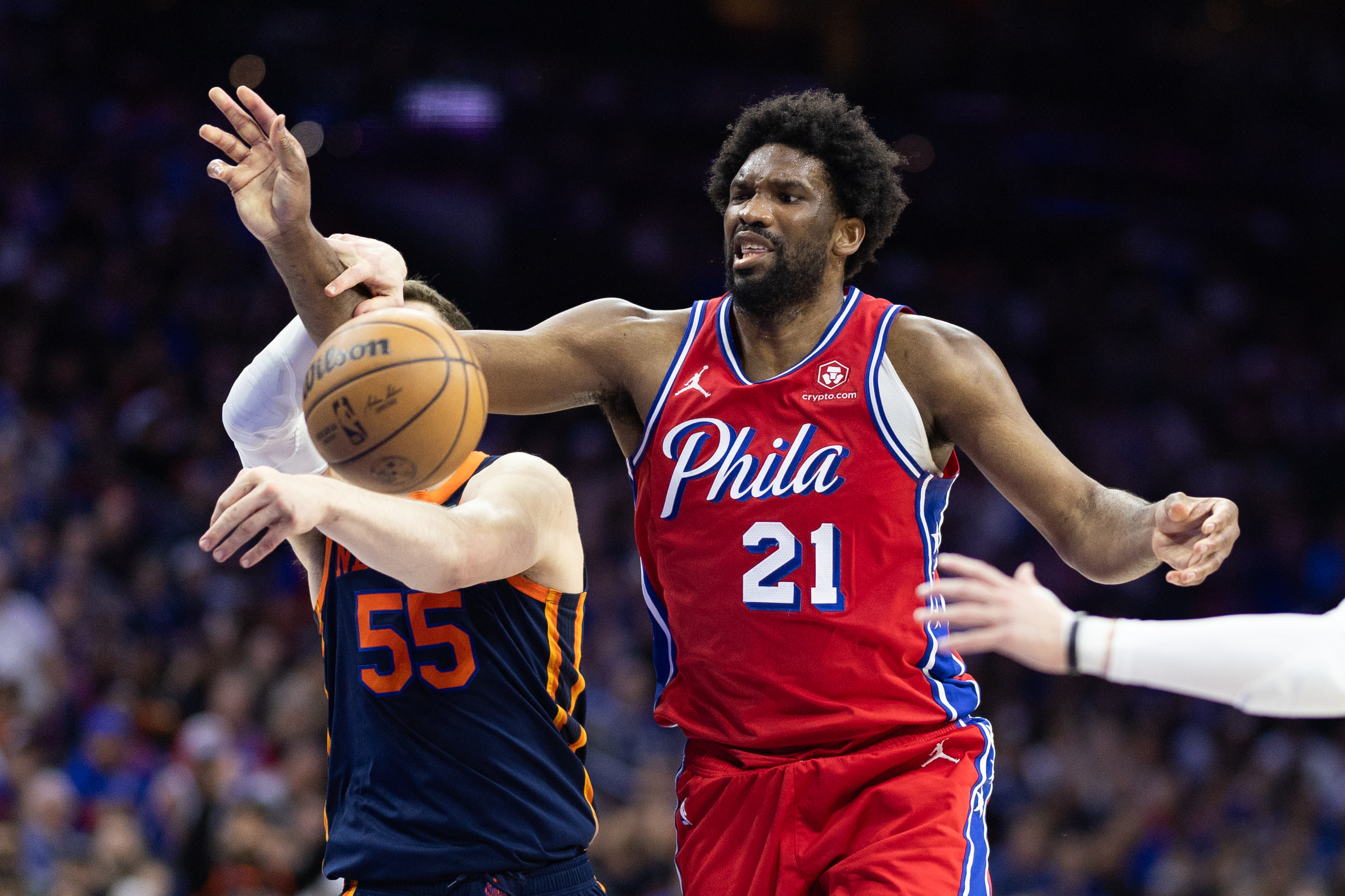 NBA: Playoffs-New York Knicks at Philadelphia 76ers