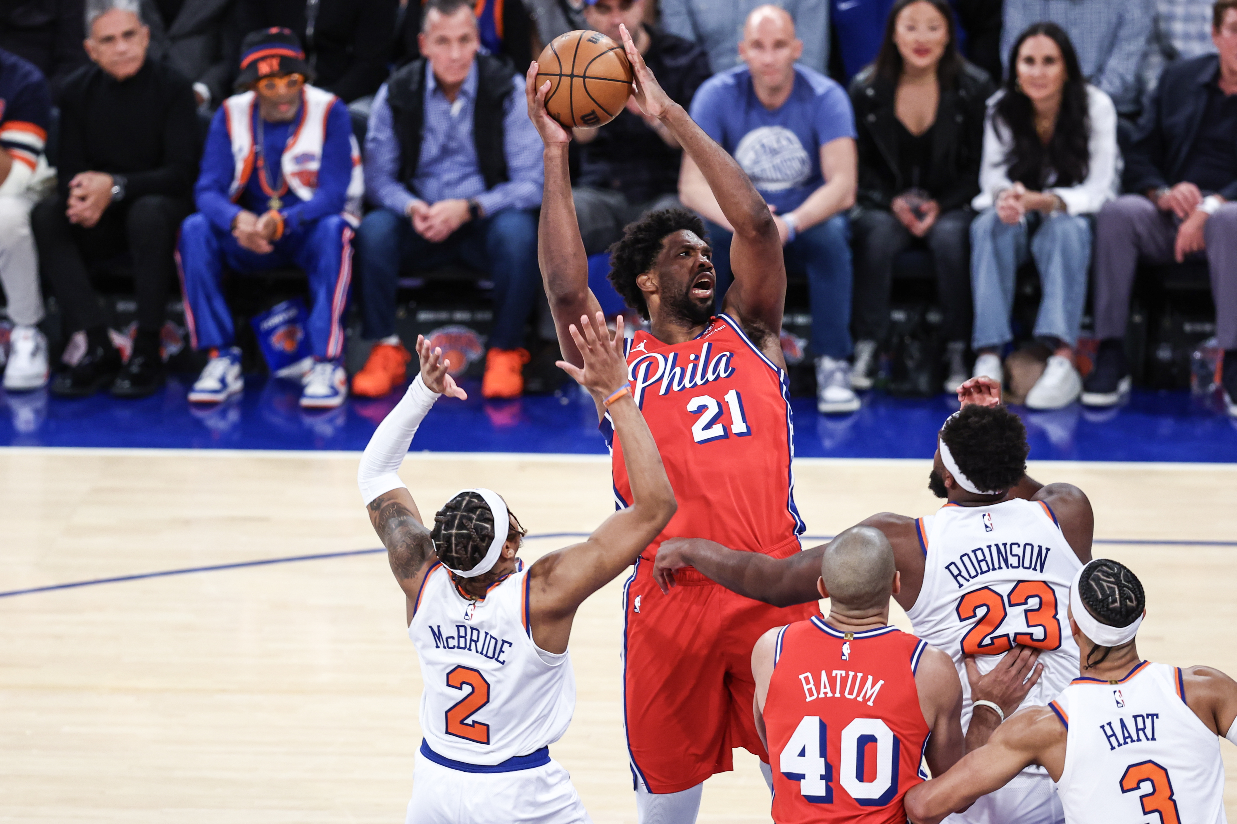 NBA: Playoffs-Philadelphia 76ers at New York Knicks