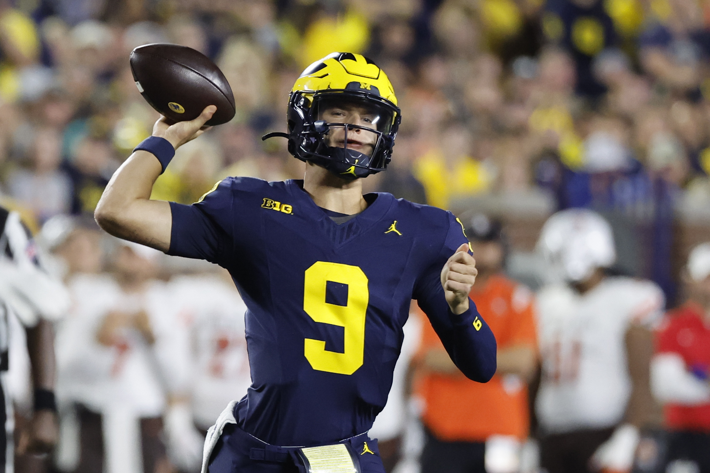 Michigan Wolverines quarterback J.J. McCarthy (New York Giants prospect)