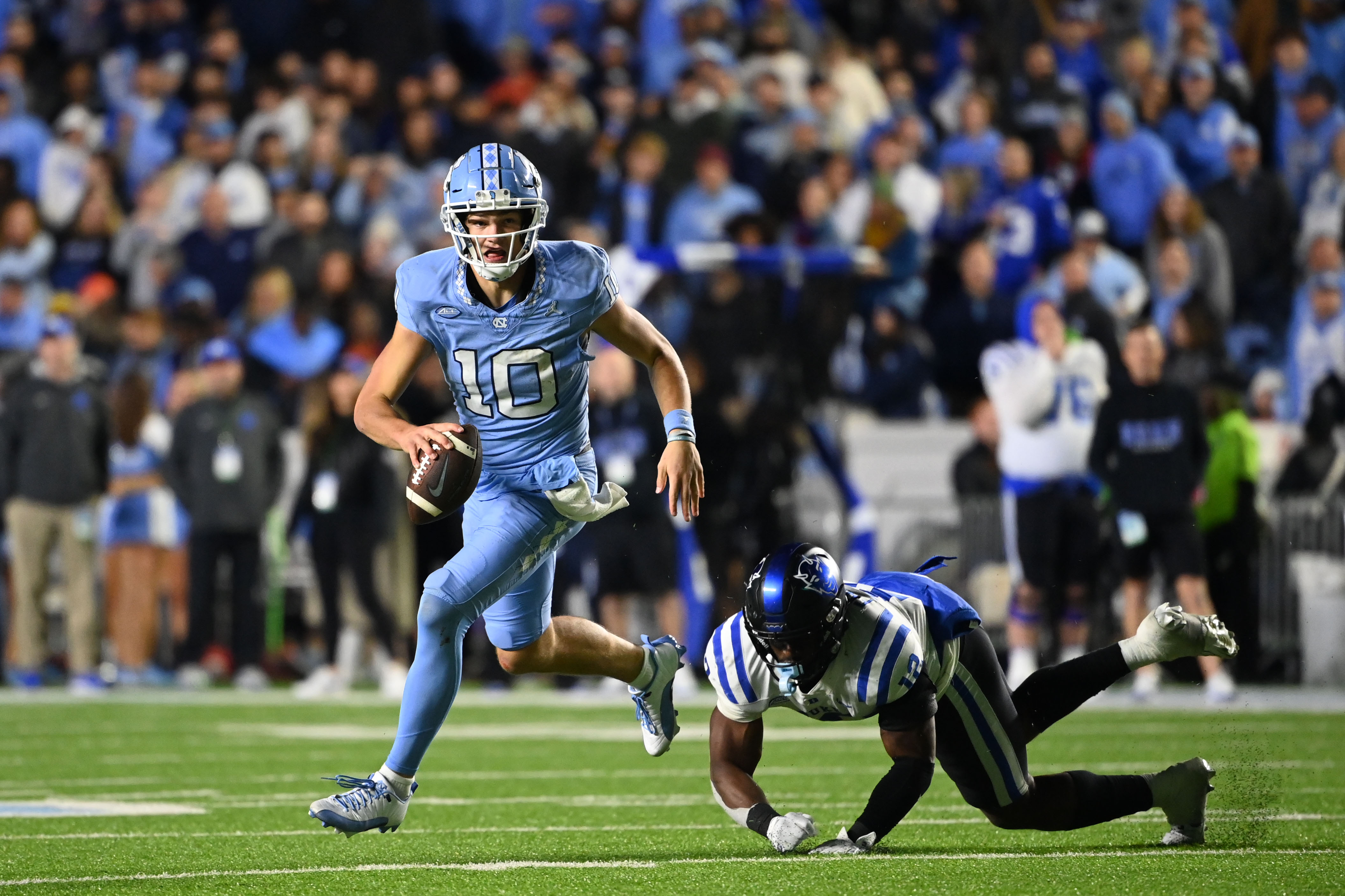 NCAA Football: Duke at North Carolina, drake maye, new york giants