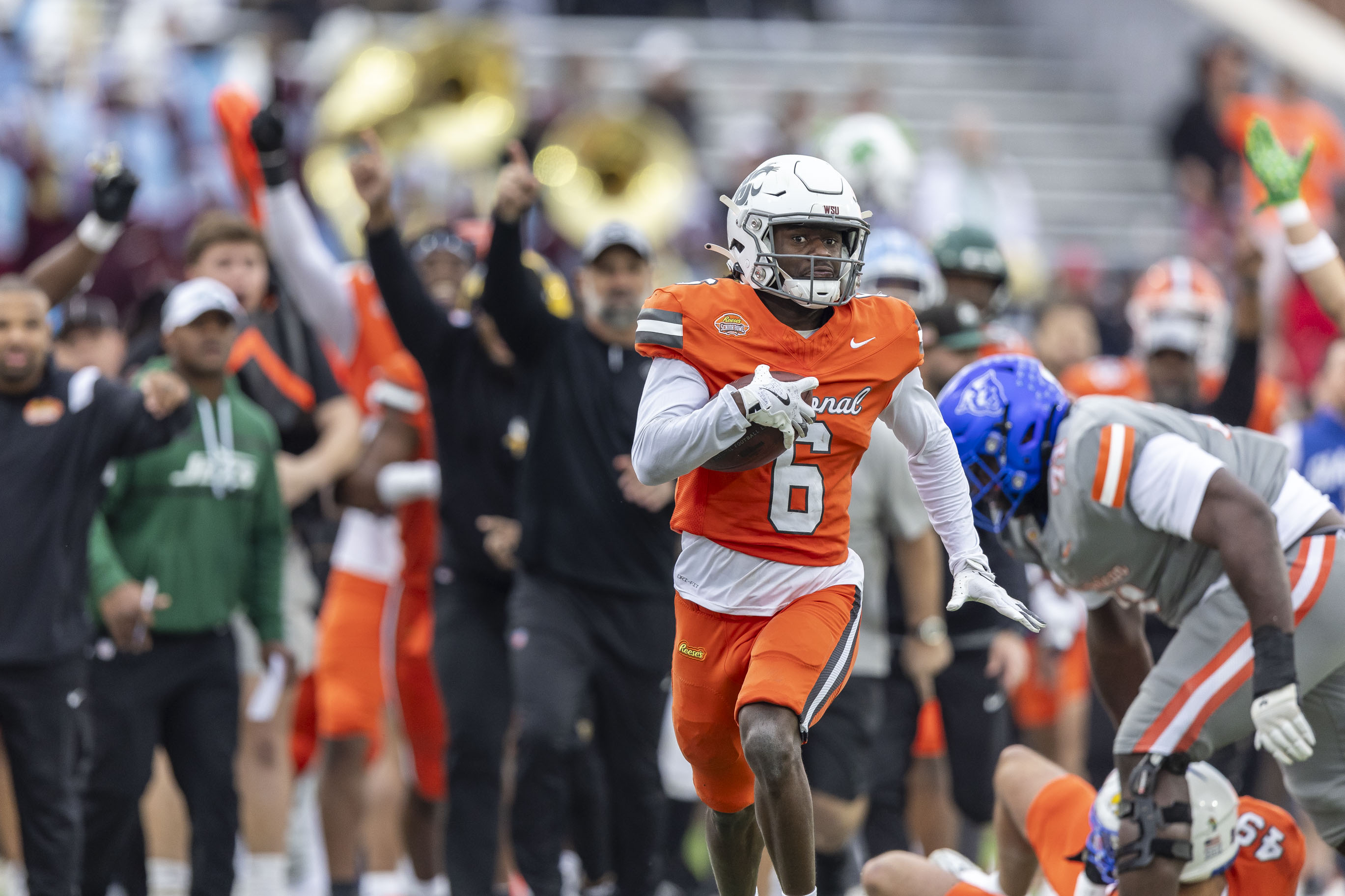 National defensive back Chau Smith-Wade of Washington State (6) (New York Giants)