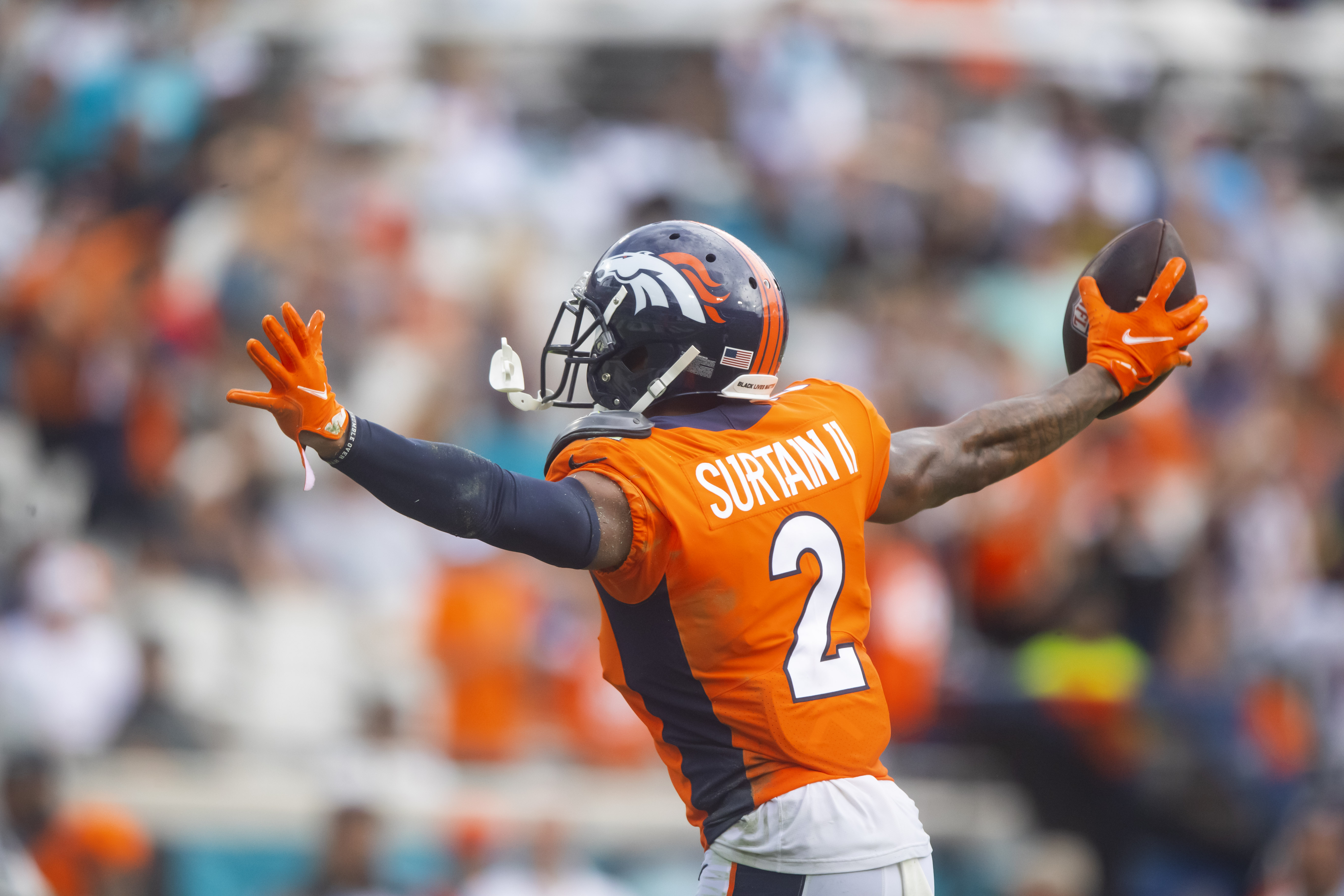 Denver Broncos cornerback Pat Surtain II (New York Giants trade target)