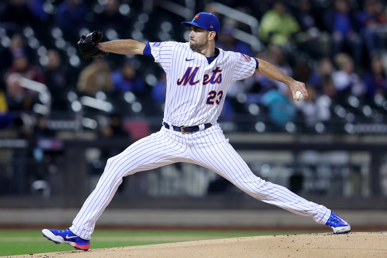 Sep 28, 2023; New York City, New York, USA; New York Mets starting pitcher David Peterson (23) pitches against the Miami Marlins during the first inning at Citi Field. Mandatory Credit: Brad Penner-USA TODAY Sports