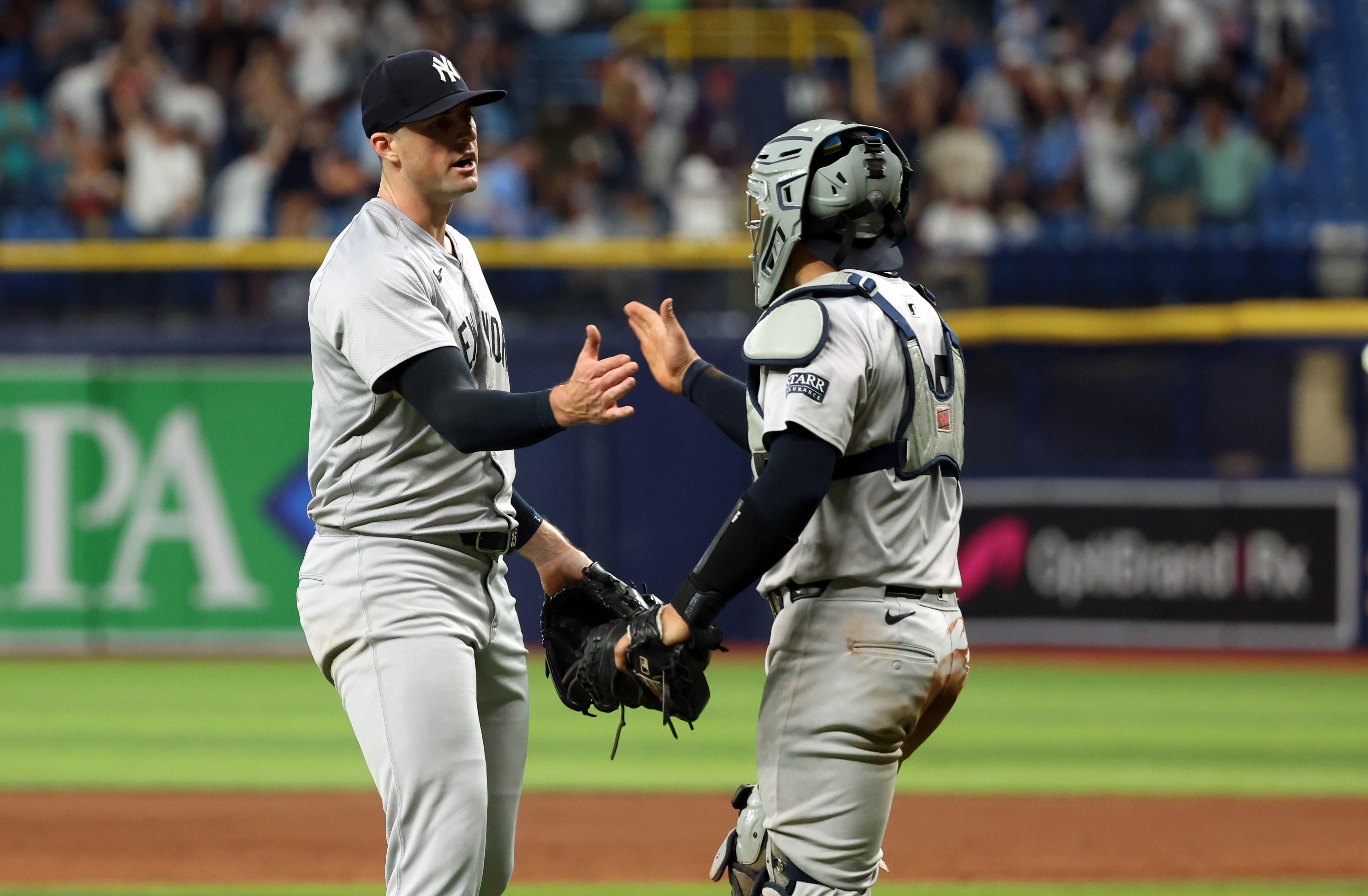 MLB: New York Yankees at Tampa Bay Rays, clay holmes, jose trevino