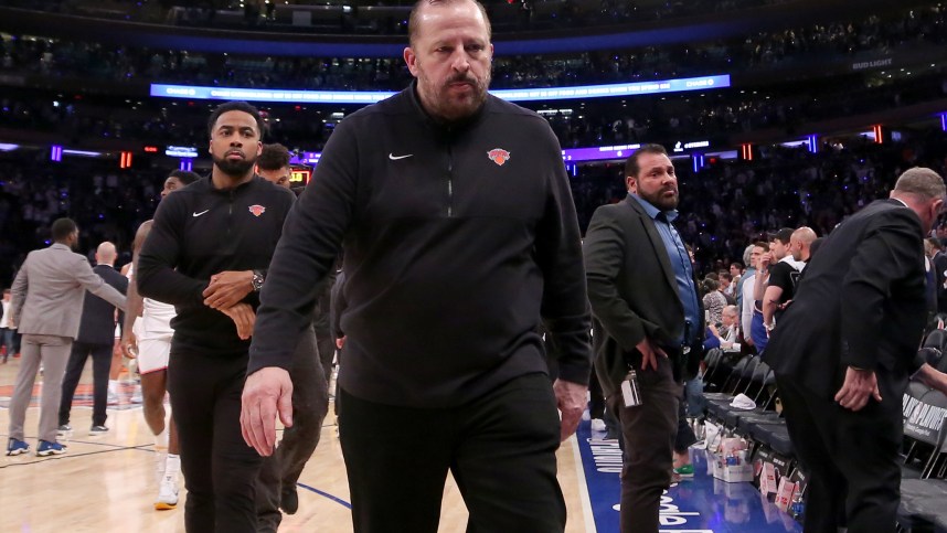 May 19, 2024; New York, New York, USA; New York Knicks head coach Tom Thibodeau walks off the court after losing to the Indiana Pacers in game seven of the second round of the 2024 NBA playoffs at Madison Square Garden. Mandatory Credit: Brad Penner-USA TODAY Sports