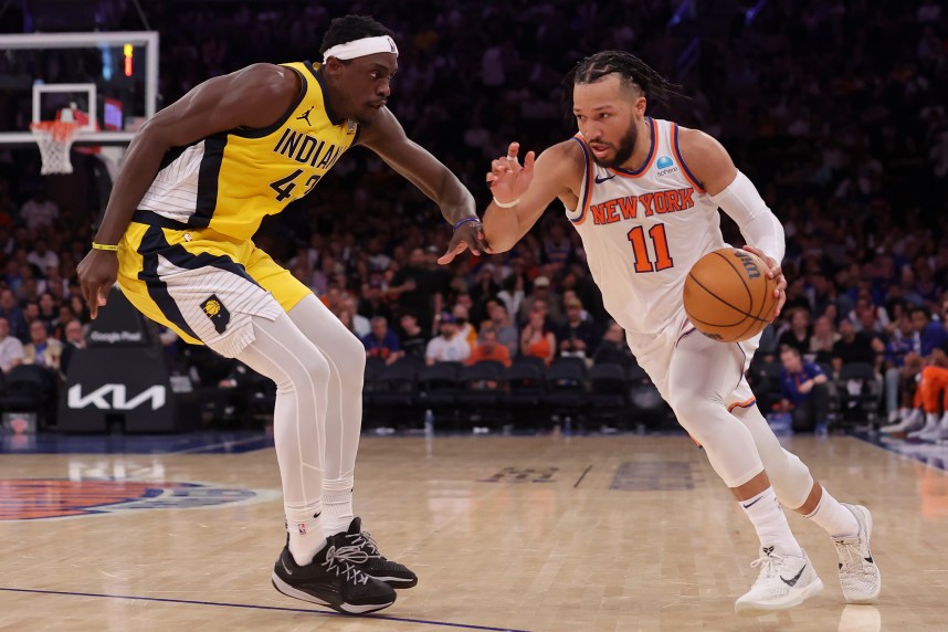 NBA: Playoffs-Indiana Pacers at New York Knicks, jalen brunson