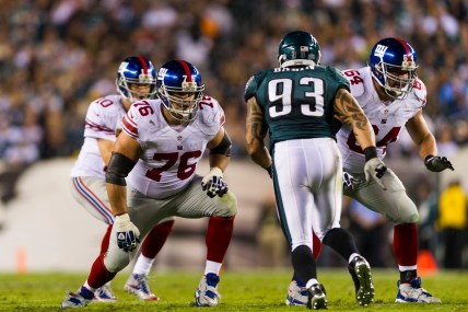 Giants legendary offensive lineman is back with the team as a scout