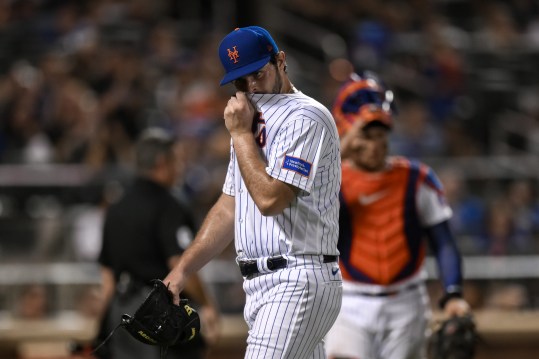 Sep 12, 2023; New York City, New York, USA; New York Mets relief pitcher Grant Hartwig (93) walks to the dugout after pitching the sixth inning against the Arizona Diamondbacks at Citi Field. Mandatory Credit: John Jones-USA TODAY Sports