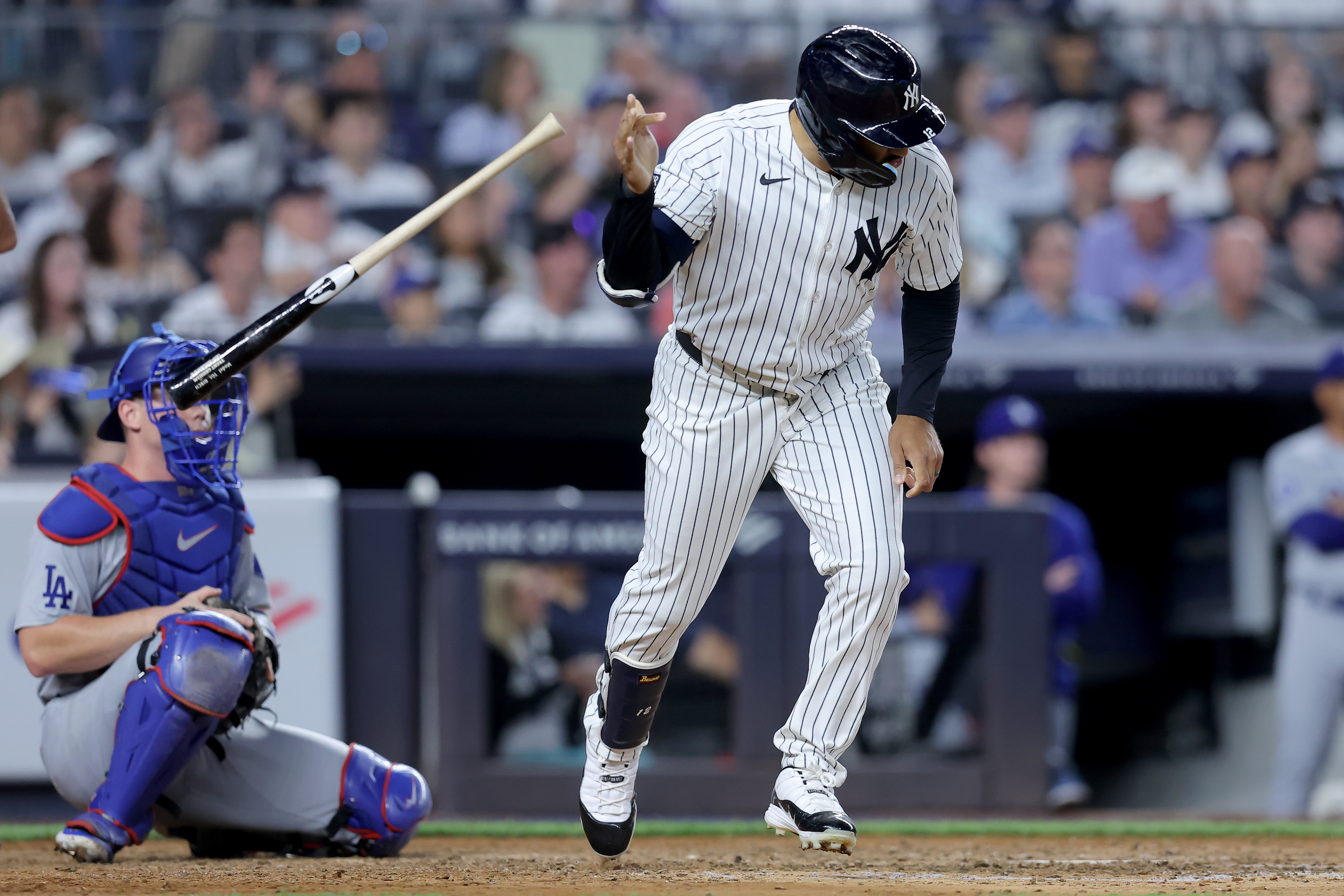 Yankees’ struggling outfielder comes to the rescue against Dodgers