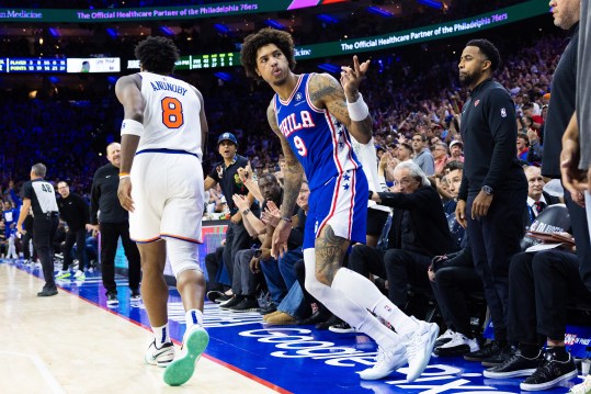 NBA: Playoffs-New York Knicks at Philadelphia 76ers