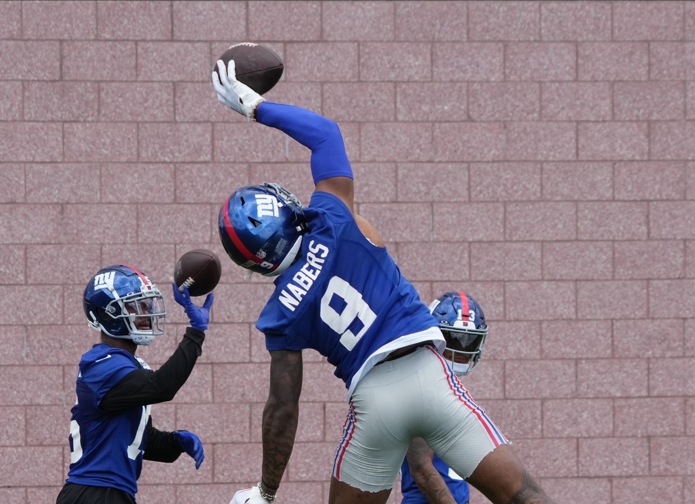 East Rutherford, NJ -- June 11, 2024 -- Wide receiver, Malik Nabers at the NY Giants Mandatory Minicamp at their practice facility in East Rutherford, NJ.