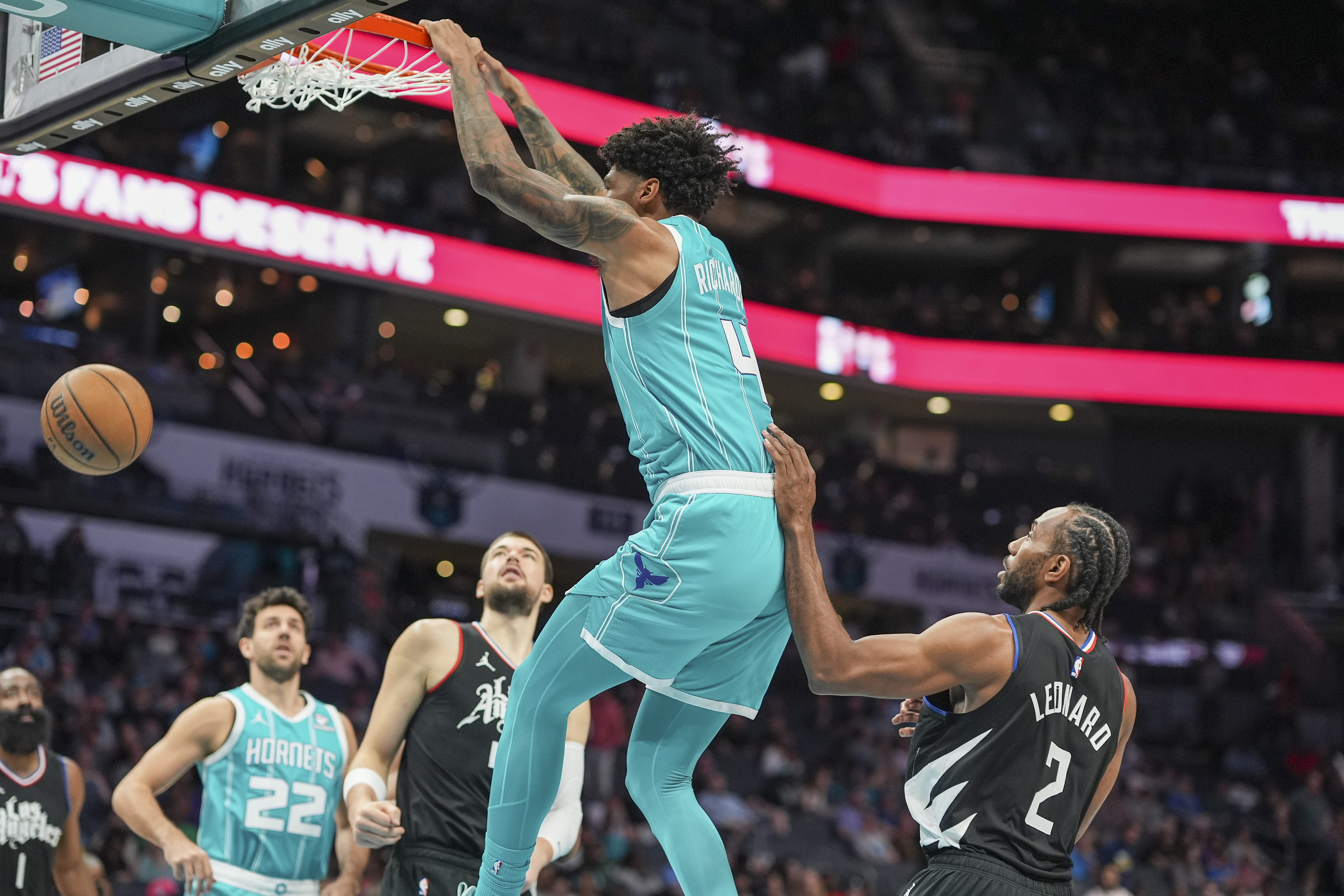 NBA: Los Angeles Clippers at Charlotte Hornets, nick richards, knicks