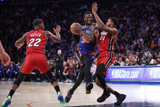 NBA: Miami Heat at New York Knicks