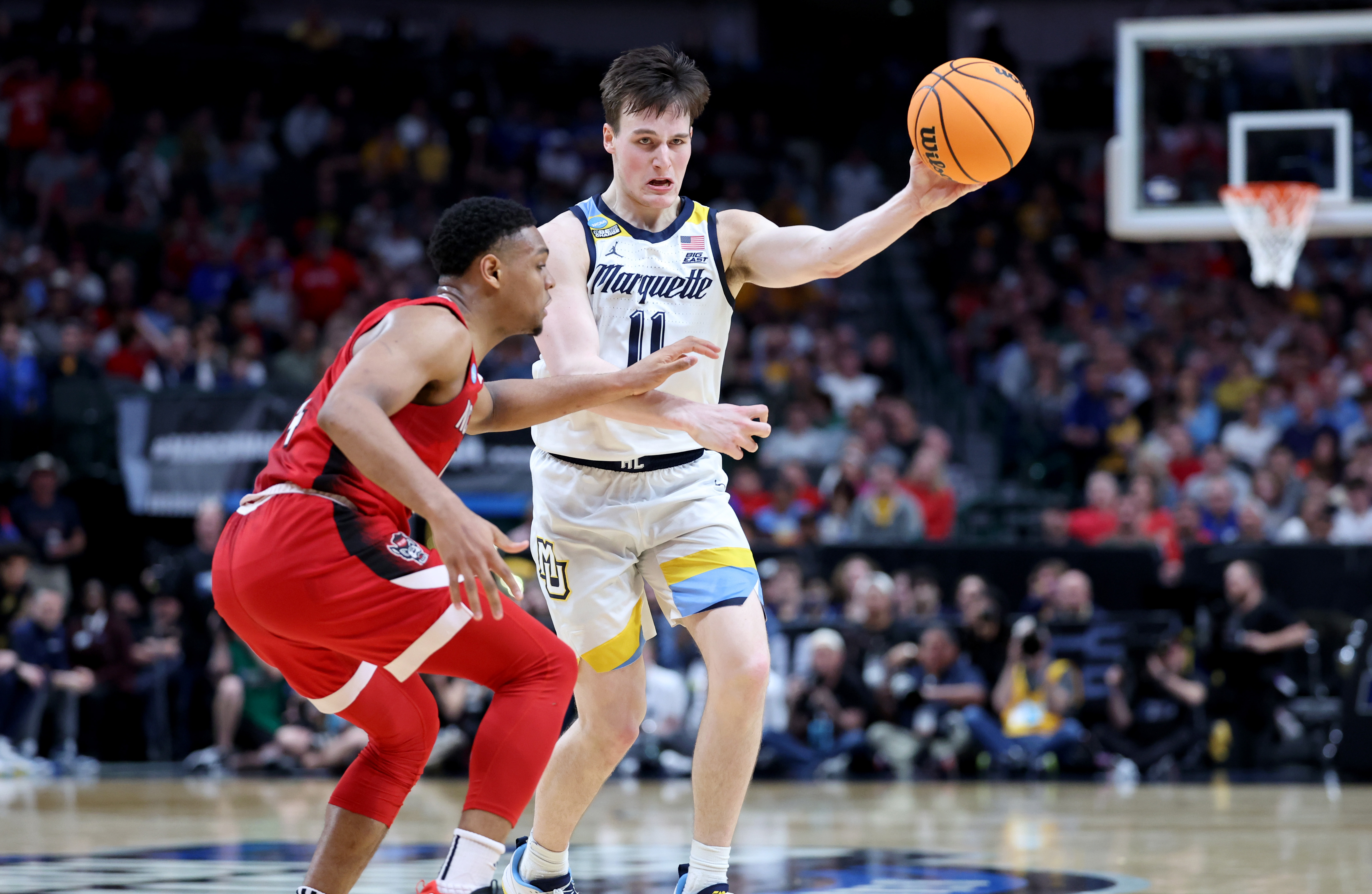 NCAA Basketball: NCAA Tournament South Regional-NC State vs Marquette, tyler kolek, knicks