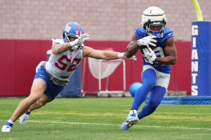 NFL: New York Giants Training Camp, tyrone tracy