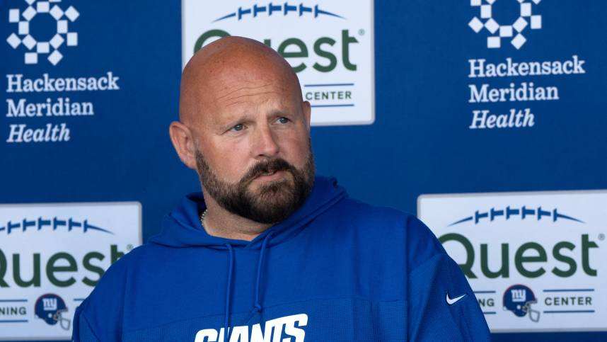 Giants Head Coach Brian Daboll at the NY Giants NFL team held an organized team activity at their training facility in East Rutherford, NJ on Thursday May 30, 2024.