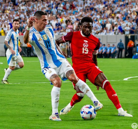 Angel Di Maria and Alphonso Davies were key during the match | Credit Juan Carlos Rubiano
