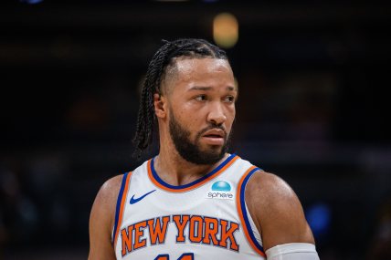 May 17, 2024; Indianapolis, Indiana, USA; New York Knicks guard Jalen Brunson (11) during game six of the second round for the 2024 NBA playoffs against the Indiana Pacers at Gainbridge Fieldhouse. Mandatory Credit: Trevor Ruszkowski-USA TODAY Sports