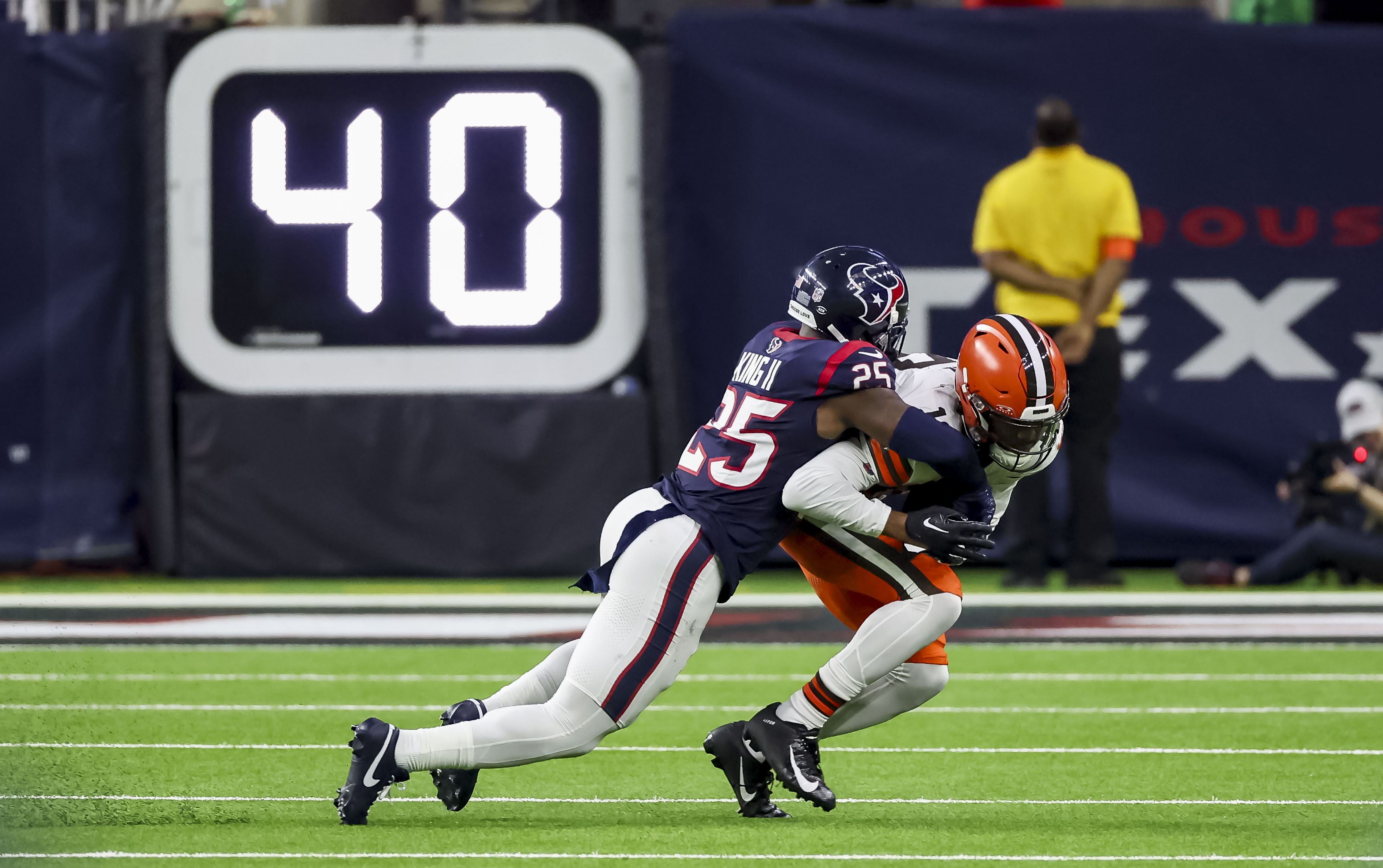 NFL: AFC Wild Card Round-Cleveland Browns at Houston Texans, desmond king, new york giants