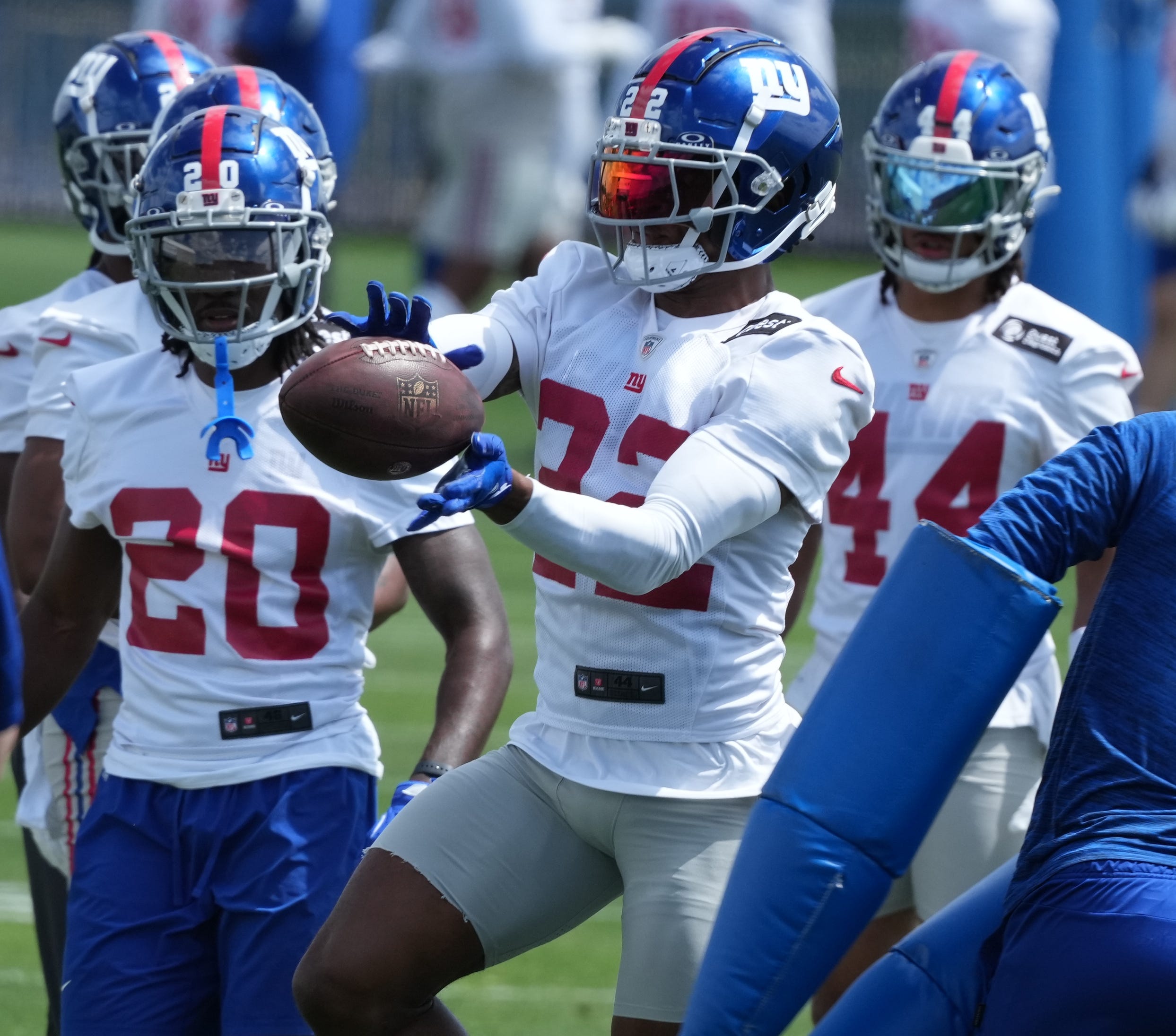 East Rutherford, NJ -- June 11, 2024 -- Cornerback, Dru Phillips at the NY Giants Mandatory Minicamp at their practice facility in East Rutherford, NJ.