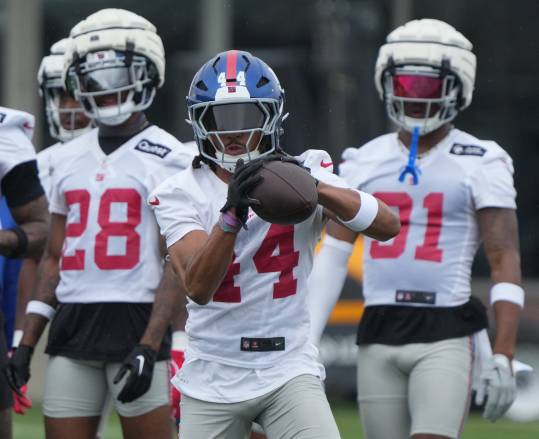 East Rutherford, NJ -- July 24, 2024 -- Cornerback, Nick McCloud during the first day of training camp for the 2024 New York Giants.