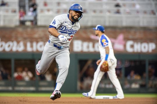 MLB: Los Angeles Dodgers at Atlanta Braves,  Teoscar Hernández