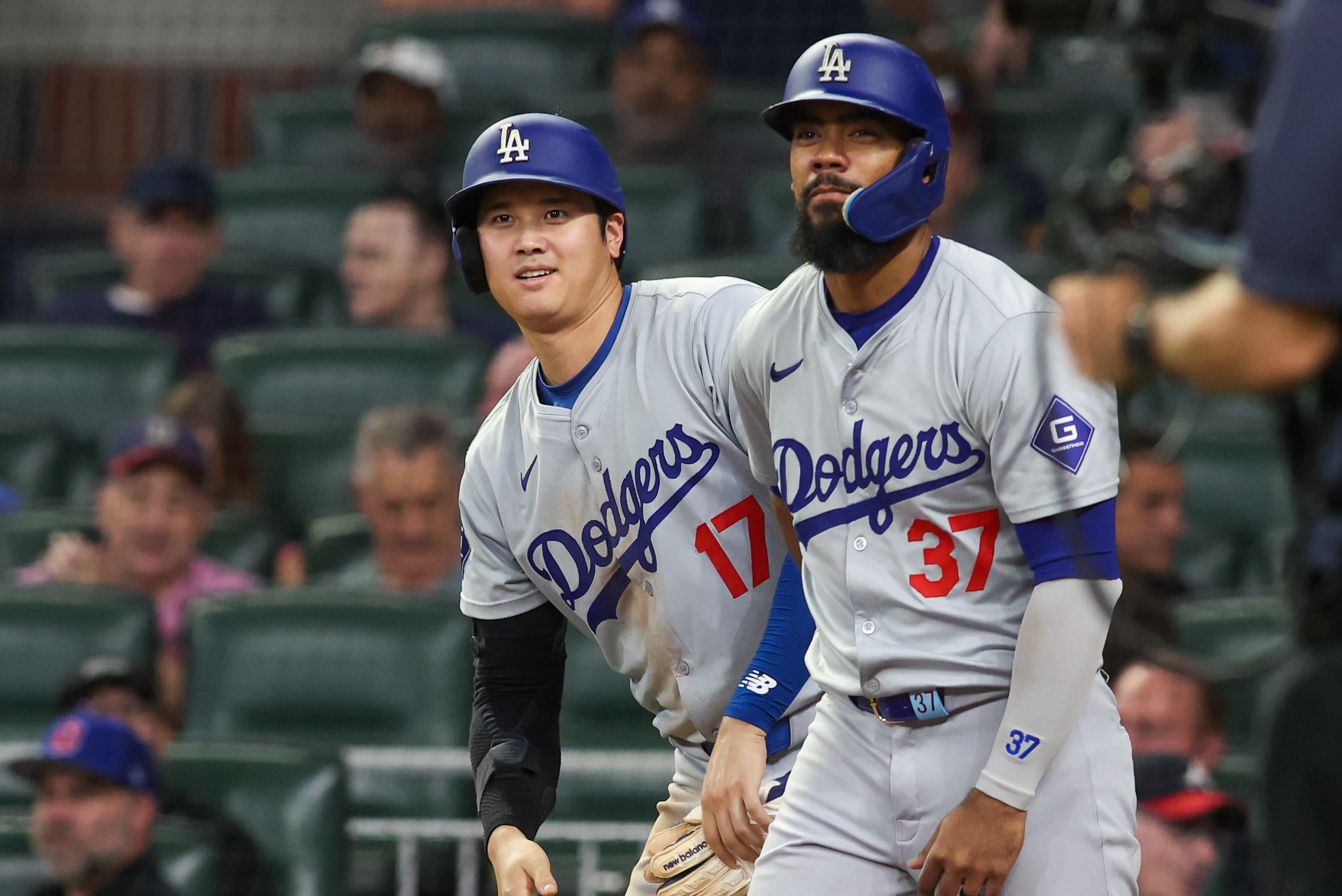 MLB: Los Angeles Dodgers at Atlanta Braves, teoscar hernandez