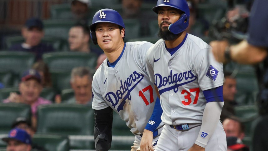 MLB: Los Angeles Dodgers at Atlanta Braves, teoscar hernandez