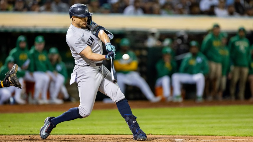 MLB: New York Yankees at Oakland Athletics, giancarlo stanton