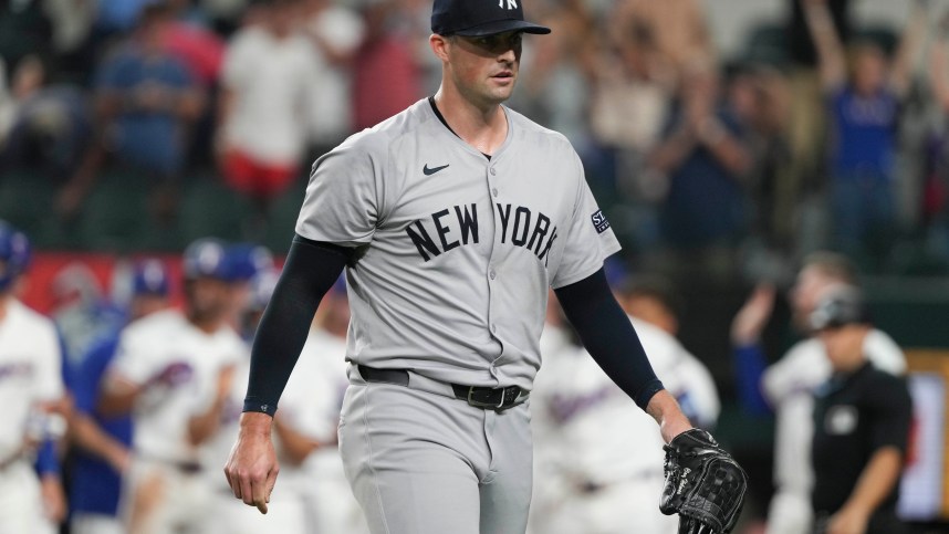 MLB: New York Yankees at Texas Rangers, clay holmes