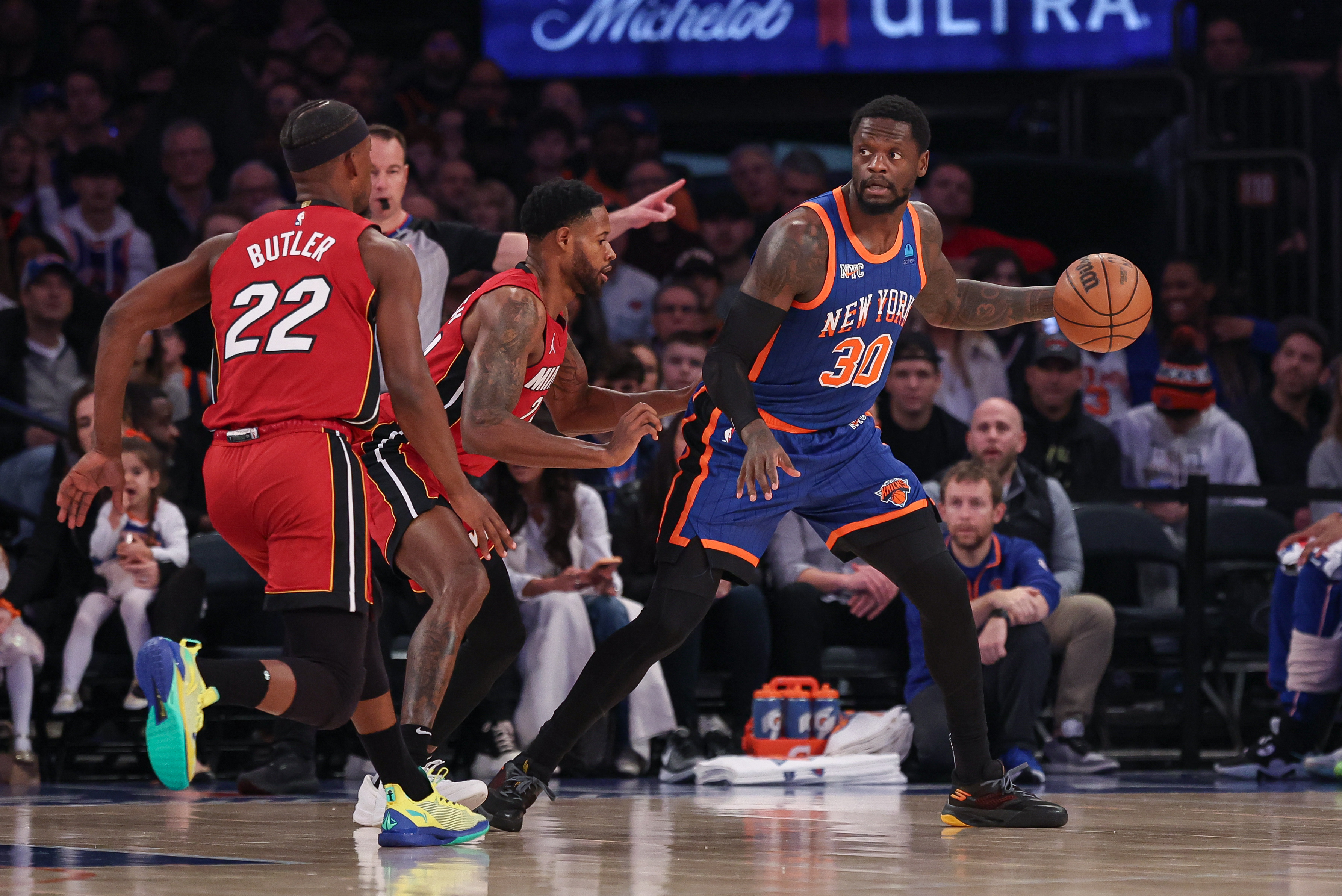 NBA: Miami Heat at New York Knicks