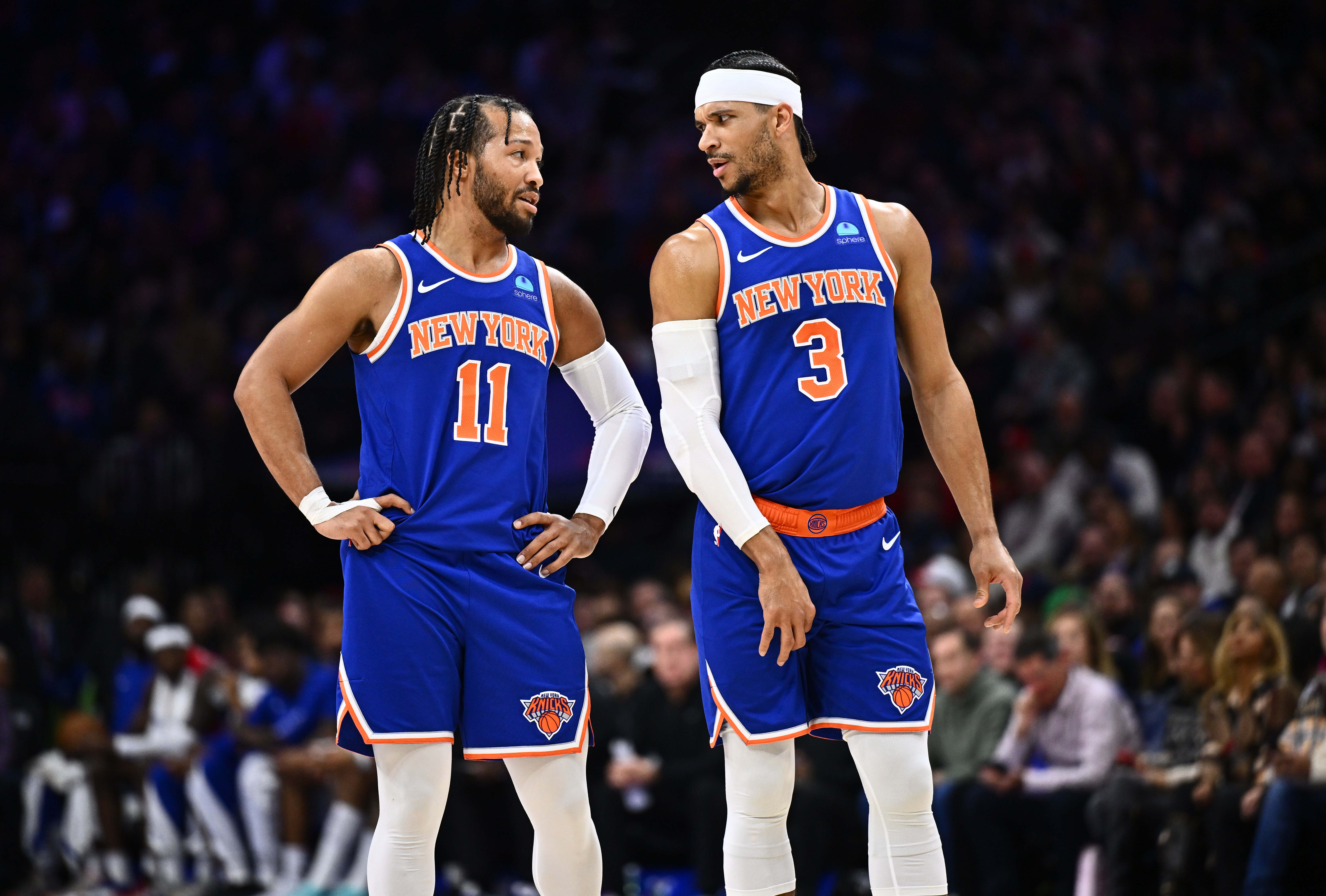 Knicks’ Jalen Brunson and Josh Hart host live event in Central Park to celebrate first season of ‘Roommates Show’ podcast 