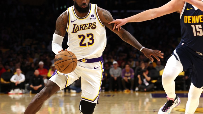 NBA: Playoffs-Denver Nuggets at Los Angeles Lakers, lebron james