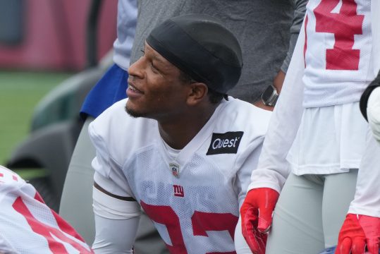 East Rutherford, NJ -- July 24, 2024 -- Cornerback, Dru Phillips during the first day of training camp for the 2024 New York Giants.