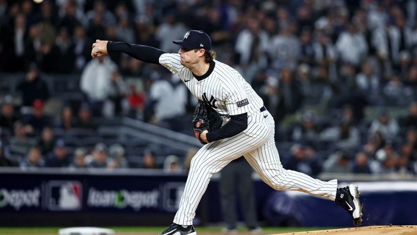 MLB: ALCS-Cleveland Guardians at New York Yankees, gerrit cole