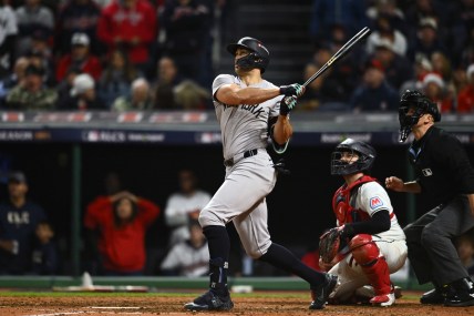 MLB: ALCS-New York Yankees at Cleveland Guardians, giancarlo stanton