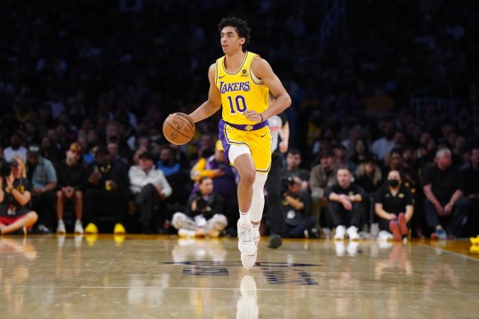 NBA: Atlanta Hawks at Los Angeles Lakers, max christie