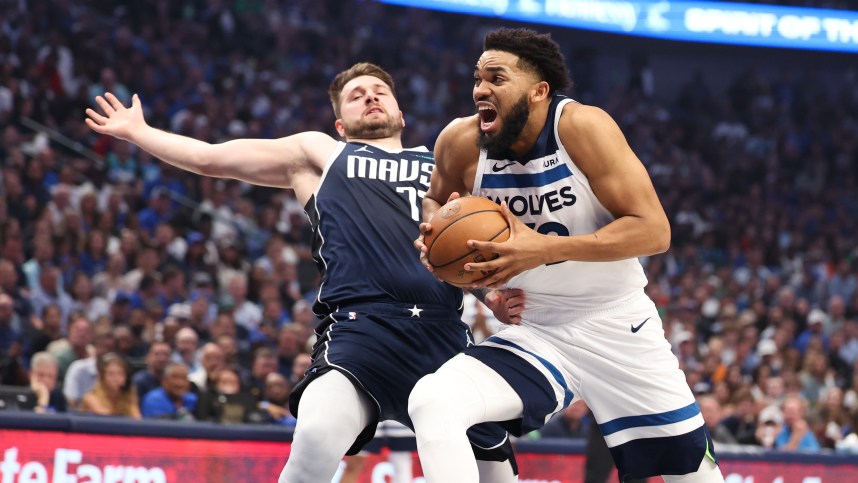 NBA: Playoffs-Minnesota Timberwolves at Dallas Mavericks, knicks, karl-anthony towns