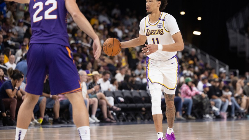 NBA: Preseason-Phoenix Suns at Los Angeles Lakers, jaxson hayes