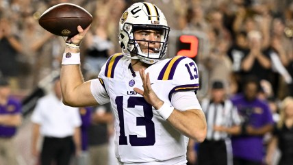 Giants pick ‘gunslinger’ LSU quarterback in latest PFF mock draft