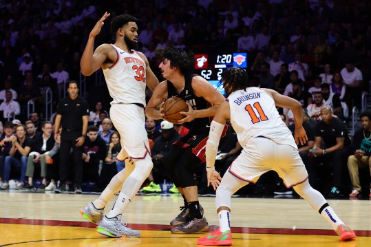 NBA: New York Knicks at Miami Heat, karl-anthony towns