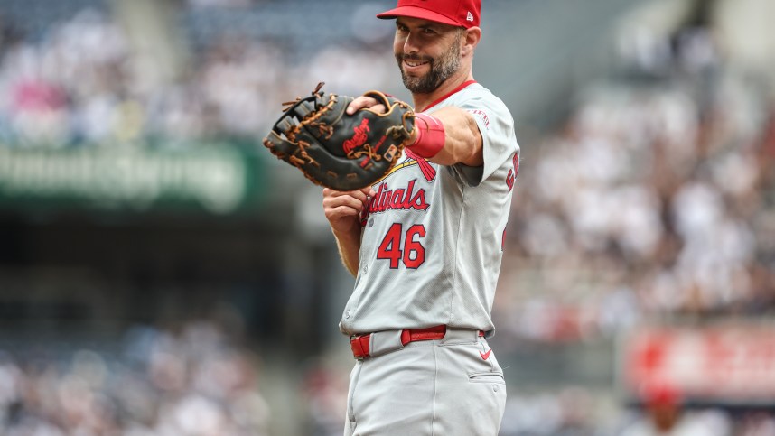 Sep 1, 2024; Bronx, New York, USA;  St. Louis Cardinals first baseman Paul Goldschmidt (46) at Yankee Stadium. Mandatory Credit: Wendell Cruz-Imagn Images