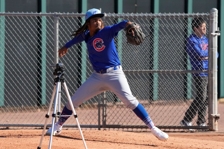 MLB: Chicago Cubs-Workouts, yankees, michael arias